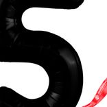 Маленькое фото 3: Шар с гелием «Цифра - 5 Slim», 102 см., черный блеск