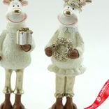 Маленькое фото 3: Сувенир «Олень Мальчик/Девочка» (полирезин), Н16,5х5х4,5см, в асс., шампань