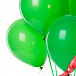 Маленькое фото 4: Композиция из 7 зеленых шаров с гелием, 30 см