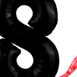 Маленькое фото 3: Шар с гелием «Цифра - 8 Slim», 102 см., черный блеск