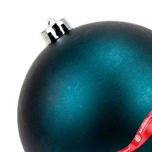 Фото 3: Украшение подвесное «Шар классический» (пластик), D15см, синий, в асс.