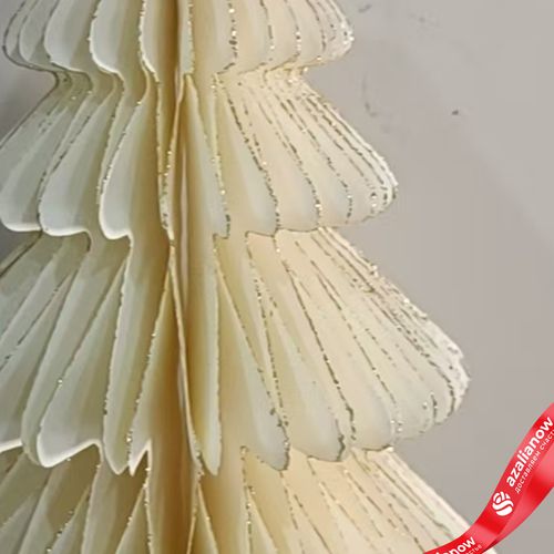 Фото 3: Украшение подвесное «Елочка» (бумага), D9,6х15см, кремовый