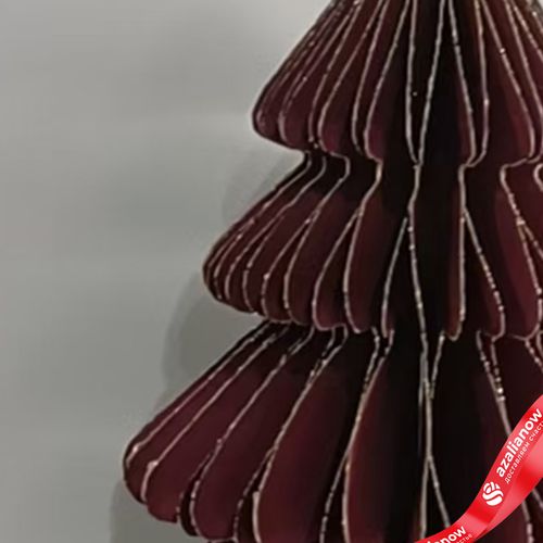 Фото 4: Украшение подвесное «Елочка» (бумага), D9,6х15см, темно-красный