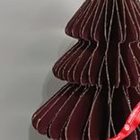 Маленькое фото 4: Украшение подвесное «Елочка» (бумага), D9,6х15см, темно-красный