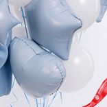 Маленькое фото 5: Композиция из 12 шаров с гелием, белый, нежно-голубой