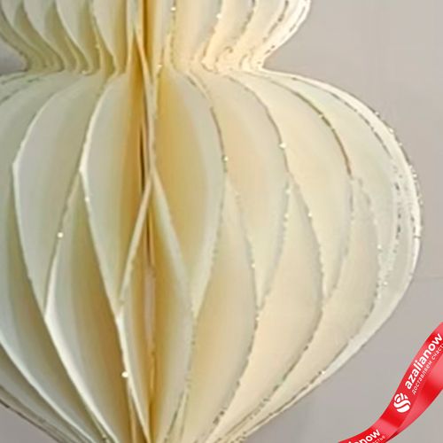 Фото 3: Украшение подвесное «Юла» (бумага), D8х10см, кремовый