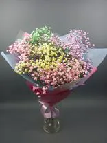 Фото флориста 1: Шикарный букет из 3 радужных гипсофил