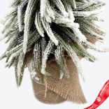 Маленькое фото 5: Ель искусственная заснеженная в кашпо, Н45х20х20см, зеленый/белый