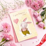 Маленькое фото 2: Открытка «С Днем Рождения тебя (зайка с сердечком)», 10х15 см