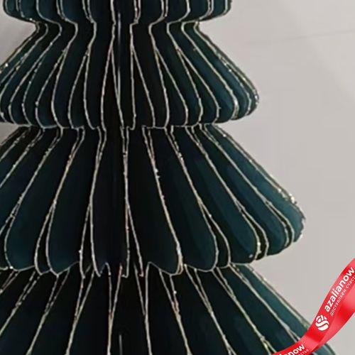 Фото 3: Украшение подвесное «Елочка» (бумага), D9,6х15см, темно-зеленый