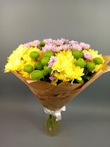 Фото флориста 6: Букет из 13 кустовых хризантем