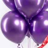 Маленькое фото 5: Композиция из 7 шаров с гелием «Пирамида», 30 см, фиолетовый