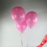 Маленькое фото 1: Композиция из 3 шаров с гелием, 30 см, ярко розовый