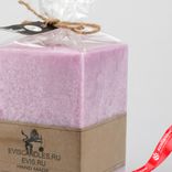 Маленькое фото 3: Свеча-квадрат «Йоркшир» (40 часов, пальмовый воск), 7x7xH12см, сиреневый