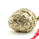 Маленькое фото 2: Сувенир «Шишка» (керамика), Н7,5х11х8см, золотой