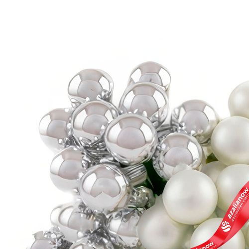 Фото 4: Набор шаров 72шт. на проволоке (стекло), D2см, в асс., серебряный