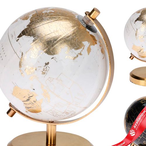 Фото 2: Сувенир «Глобус» (дерево), H18хD13см, цв. в асс.