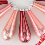 Маленькое фото 5: Набор украшений Капли 12шт. в тубе (стекло), 2,5x7,5см, микс розовый