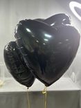 Фото флориста 1: Шары с гелием «Сердце», черный, 3 шт, 48 см