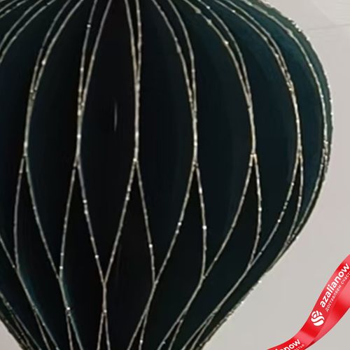 Фото 3: Украшение подвесное «Юла» (бумага), D9,5х15см, темно-зеленый