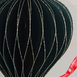 Маленькое фото 3: Украшение подвесное «Юла» (бумага), D9,5х15см, темно-зеленый