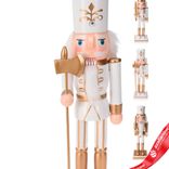 Маленькое фото 2: Сувенир «Щелкунчик» (дерево), 25х9х6см, в асс., белый/золотой