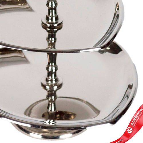 Фото 5: Подставка «Сердце» 3 яруса (металл), 20х23xH34см, серебряный