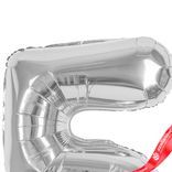 Маленькое фото 5: Шар с гелием «Цифра - 5», 102 см., серебро
