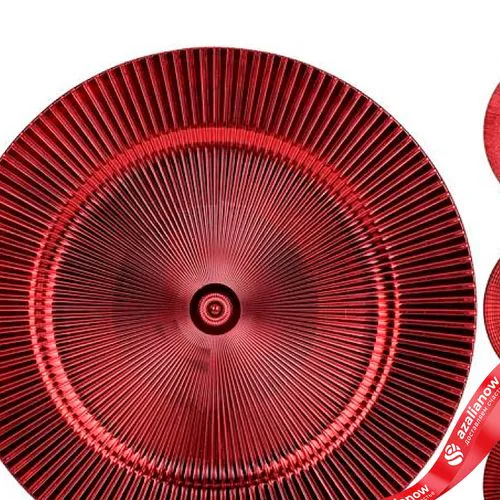 Фото 2: Поднос (пластик), D33см, в асс., красный