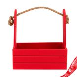 Маленькое фото 1: Корзина (дерево), 21х12х23см, красный