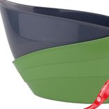 Маленькое фото 4: Кашпо «Гармония» (пластик), 30х11xH15см, 1,5л, зеленый/антрацит