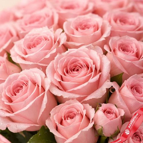 Фото 5: Букет из 301 розовой розы с розовой лентой