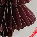 Маленькое фото 5: Украшение подвесное «Елочка» (бумага), D9,6х15см, темно-красный