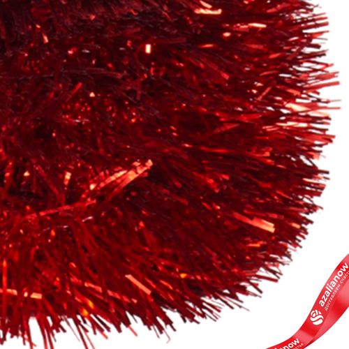 Фото 5: Гирлянда «Мишура» (пластик), 10м, красный