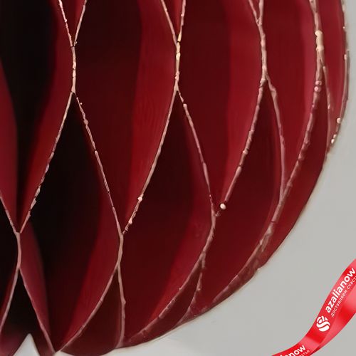 Фото 5: Украшение подвесное «Шар» (бумага), D10см, красный