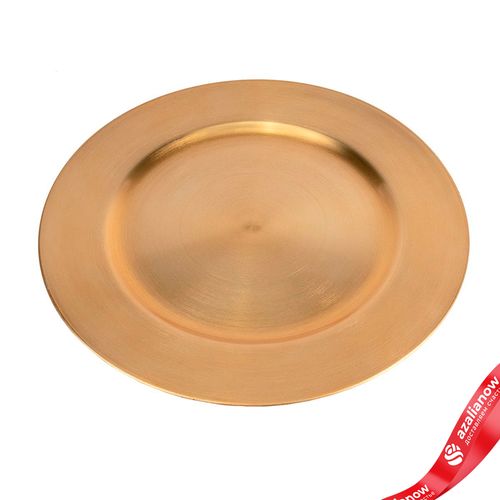 Поднос (пластик), D33см, золотой