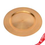 Маленькое фото 1: Поднос (пластик), D33см, золотой