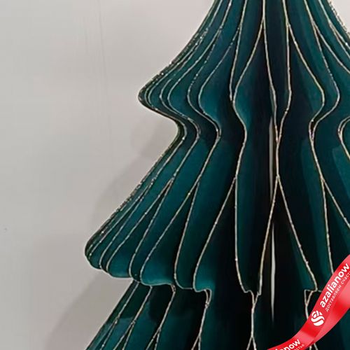 Фото 4: Украшение подвесное «Елочка» (бумага), D18х22см, темно-зеленый