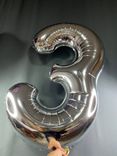 Фото флориста 1: Шар с гелием «Цифра - 3», 102 см., серебро