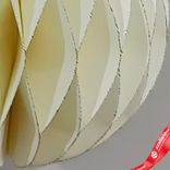 Маленькое фото 5: Украшение подвесное «Шар» (бумага), D10см, кремовый