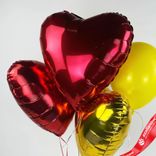 Маленькое фото 2: Композиция из 4 шаров с гелием «Сердце», вар. 2