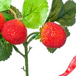 Маленькое фото 3: Ветка клубники, 28см, красный