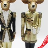 Маленькое фото 3: Сувенир «Олень» (полирезин), Н32х7,5х6,5см, в асс., черный/золотой