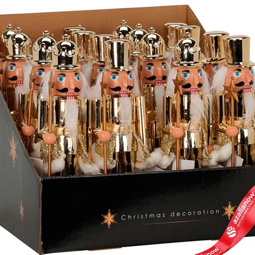 Фото 3: Сувенир «Щелкунчик» (дерево), 28,5х8х8см, в асс., золотой