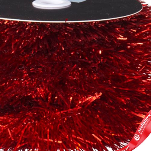 Фото 3: Гирлянда «Мишура» (пластик), 10м, красный