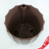 Маленькое фото 3: Кашпо «Флюте» со вставкой (пластик), D18xH16,5, 3л, мокко