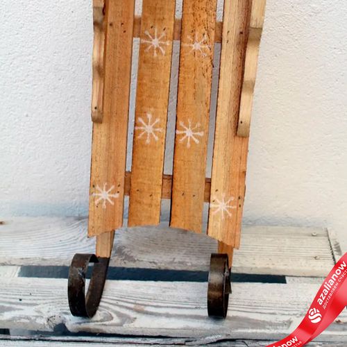 Фото 4: Сувенир «Санки» (дерево), 34х14х11см, коричневый