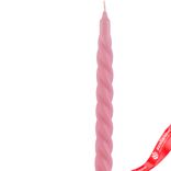 Маленькое фото 2: Свеча «Спираль» (8 часов), 24х2см, розовый