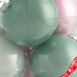 Маленькое фото 4: Набор шаров 6шт. в тубе (стекло), D10см, микс зеленый/белый/розовый