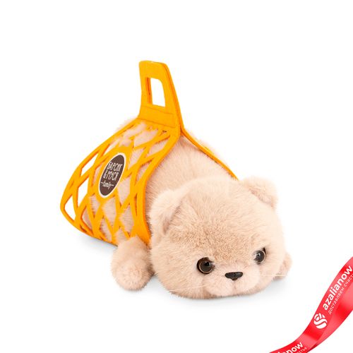 Игрушка м/н «Кот Барсик в сумке», 35см, коричневый